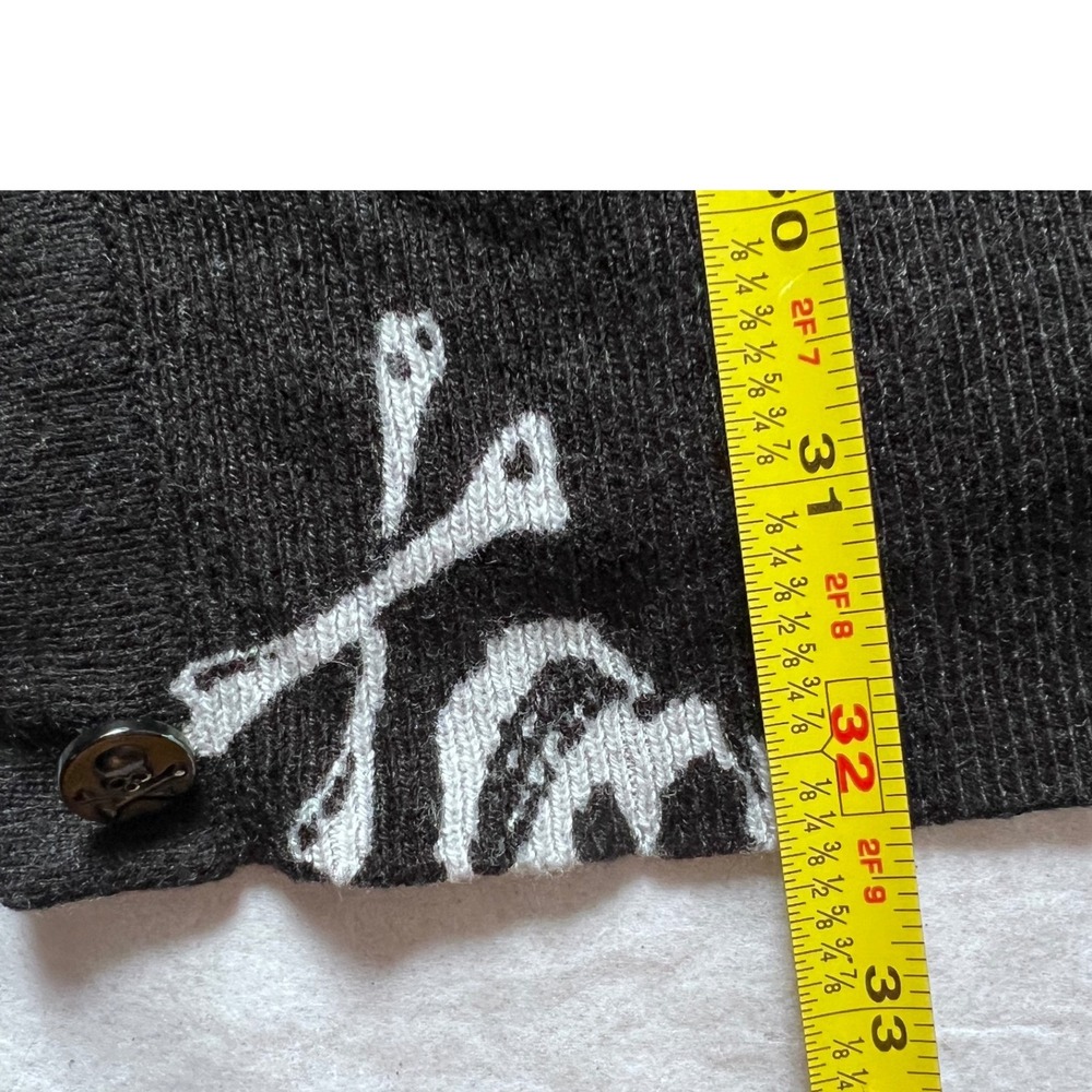 Torrid x Betsey Johnson Skull Crossbones Longline Cardigan Sweater Black Pink 1 - Picture 7 of 7